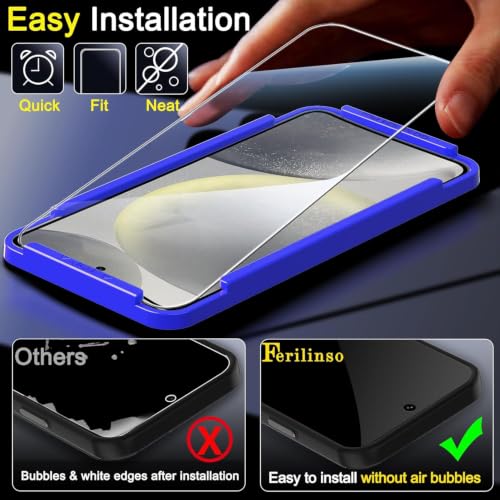 Ferilinso Screen Protector for Samsung Galaxy S24 Plus, Tempered Glass - size: Samsung Galaxy S24 Plus 6.7 INCH