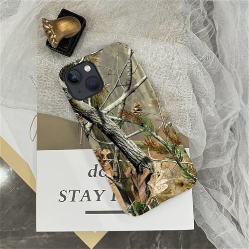 Case for iPhone 13 14, Dual Layer Phone Cover, Real Jungle Camo | Shockproof Hybrid Phone Case, Soft TPU and Hard PC, Durable Anti-Scratch Protection - color: Real Jungle Camo, size: Iphone 13/14