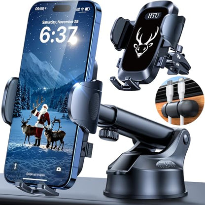 【Upgraded Strongest Suction & Pro Military-Grade】Ultimate Car Phone Mount【360°Rotatable Suction】Cell Phone Holder Truck Stand for Dashboard Windshield Vent for iPhone 18 Pro Max Samsung,Graphite Black - color: Graphite Black