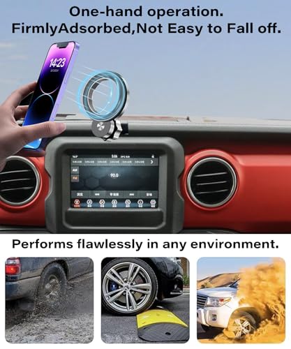 Magnetism Car Phone Holder for Jeep Wrangler JK JKU 2018-2023 Accessories - size: for 2018-2023 Jeep Wrangler JK JKU