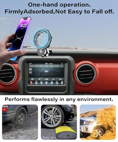 Magnetism Car Phone Holder for Jeep Wrangler JK JKU 2018-2023 Accessories - size: for 2018-2023 Jeep Wrangler JK JKU