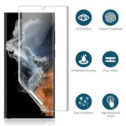 EGV 3 Pack for Samsung Galaxy S22 Ultra Screen Protector, Soft TPU Film - size: Galaxy S22 Ultra 6.8inch