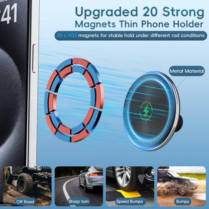 Wireless Charging Vent Magnetic Vent Phone Mount for 2015-2020 Ford F-150 - size: Charging- Magnetic