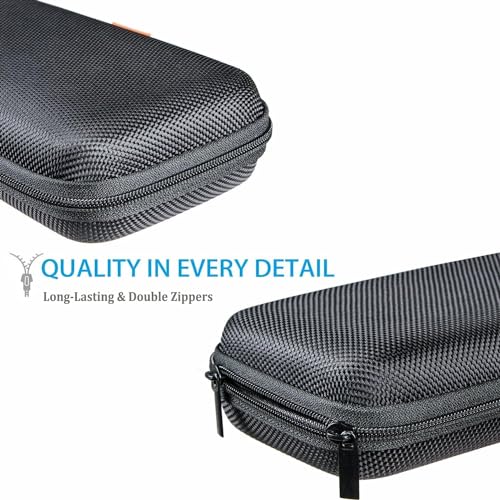 Black Small Hard Shell Zipper Case, Portable EVA Travel Storage Pouch | Universal Protective Bag for Power Bank, External Hard Drive, Charger, Cell Phone, USB Cable - color: Black