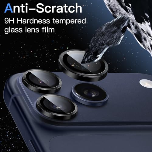 JETech Camera Lens Protector for iPhone 17 Pro/17 Pro Max, Black, 1 Set - color: Black
