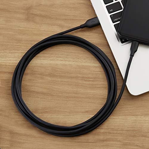 Amazon Basics USB-C to USB-A 2.0 Fast Charging Cable, 480Mbps Data Transfer Speed, USB-IF Certified, for Apple iPhone 16/15, iPad, Samsung Galaxy, Tablets, Laptops, 10 Foot, Black - color: Black, size: 10 Feet