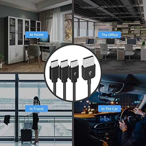 Duttek USB A to USB C Splitter Cable, USB C Splitter Multi Charging Cable, 3 in 1 USB2.0 Male to 3 USB C Male Multi USB C Cable Compatible with USB Type-C Phones, Tablets 5 Ft/1.5M (Black)