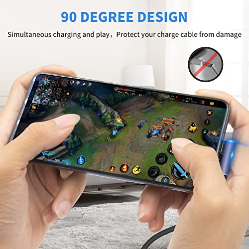 Poyiccot USB C Right Angle Adapter 240W (2-Pack), 90 Degree USB C Adapter, USBC 90 Degree Male to Female Connector Support 40Gbps Data Transfer, 8K@60Hz Video for ipad, MacBook, Thunderbolt 4/3 - size: usb c adapter male to female right angle with LED