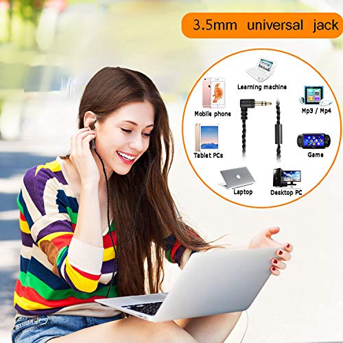 DEMAKE in Ear Monitor with Detachable 3.5mm Cable, with Mic - color: Wood Grain, size: With Mic