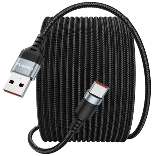 25ft USB C Cable Charging 12W, Extra Long USB A to USB-C Charge Cord 25Foot - size: 25 Feet