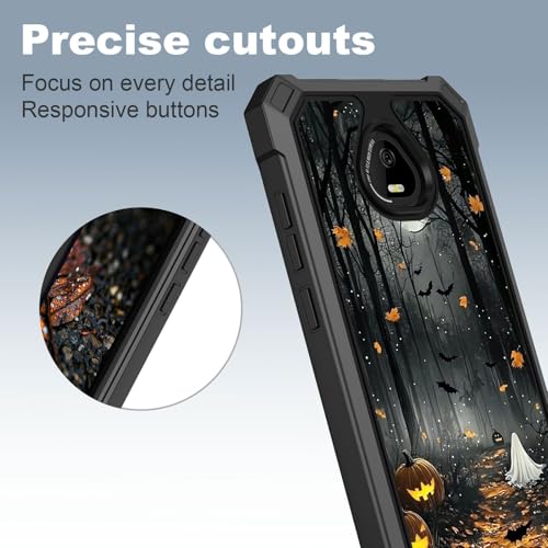 for Schok Volt Sv67q Sv67332 Case with Screen Protector, Military Grade Drop Protection, Dual Layer Hybrid Shockproof Protection TPU Phone Case for Schok Volt Sv67q, Spooky Halloween - color: Spooky Halloween