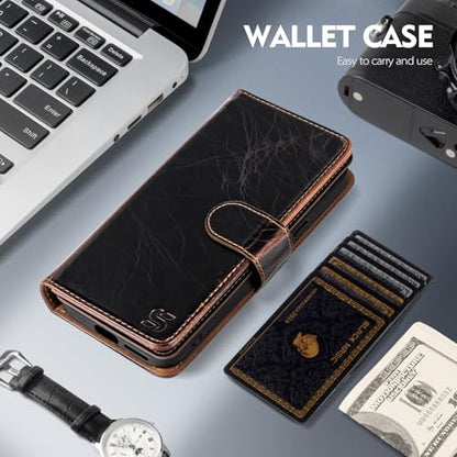Shieldtop Compatible with Samsung Galaxy S24 Wallet Case with Card Holder,Women Men RFID Blocking PU Leather Flip TPU Protective Cover Credit Card Slots,Phone Case for Galaxy S24 6.2",Coffee - color: Coffee-U1, size: Samsung Galaxy S24 - 6.2"