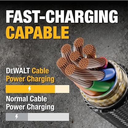DEWALT Heavy Duty USB C Cable - size: 4 ft