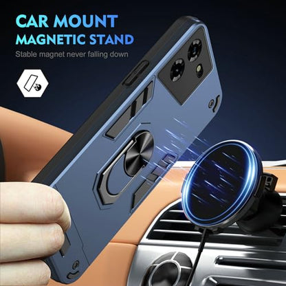 Compatible for Tecno Pova 5 Case,Built-in Stand Shockproof and Drop-Proof Compatible with Tecno Pova 5 LH7n Phone Case Cover Blue - color: HY-GZS-blue, size: Tecno Pova 5