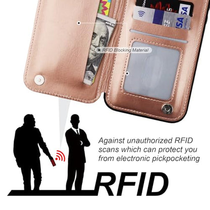 ONETOP for iPhone 16 Pro Max Wallet Case with Credit Card Holder,Rosegold - color: Rose Gold