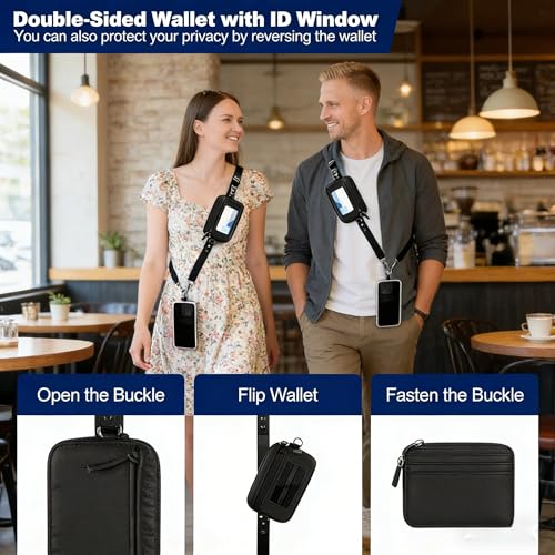 Crossbody Body Phone Holder for Women, New Phone Strap with Zippered Pouch, Adjustable Crossbody Strap - color: New Coffee