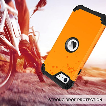 BENTOBEN for iPhone SE 2022 Case and iPhone SE 2020 Phone Case, Heavy Duty 3 in 1 Full Body Rugged Shockproof Hybrid Hard PC Soft Rubber Bumper Drop Protective Girls Women Boy Men Cover, Deep Yellow - color: Black/Deep Yellow