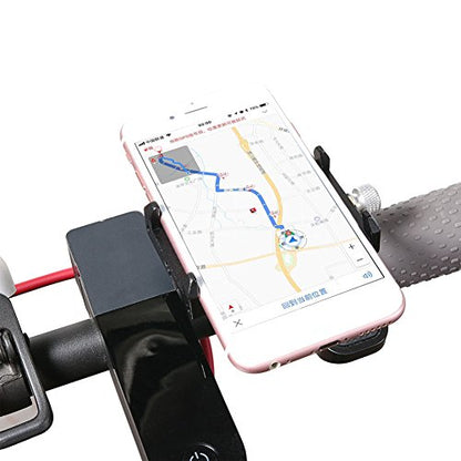 GUB Bicycle & Motorcycle Phone Mount, Aluminum Alloy Universal Bike Handlebar Phone Mount Holder Adjustable Compatible with iPhone X XR Xs 7s 8 Plus,Compatible with SamsungS9/S8/Note5/4 (Black) - color: black