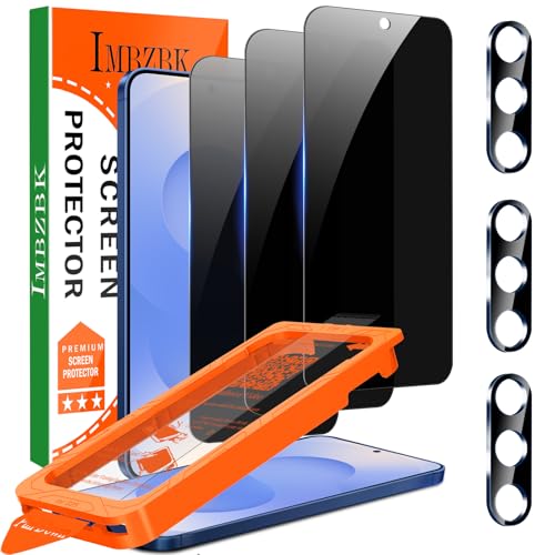 IMBZBK Privacy Screen Protector for Samsung Galaxy S25, 3+3 Pack - size: S25 6.2 inch