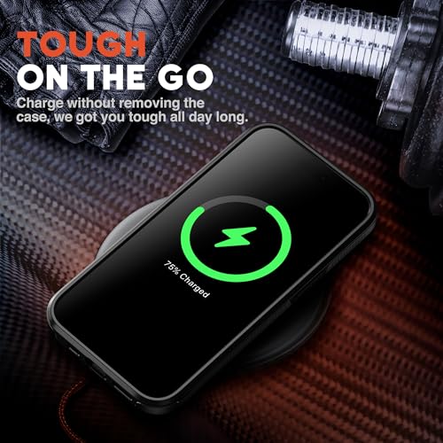 NTG【2023 New Designed for iPhone 15 Pro Max Case, Heavy-Duty Tough Slim Shockproof [2 Layer Structure][Military Grade Protection] Phone Case for iPhone 15 Pro Max(6.7 Inch), Black - color: Black