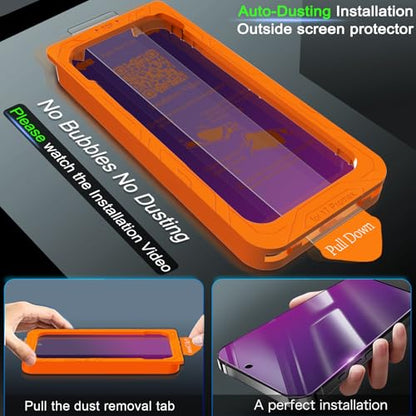 IMBZBK 3 Pack Colorful Privacy Screen Protector for iPhone 17 Pro Max