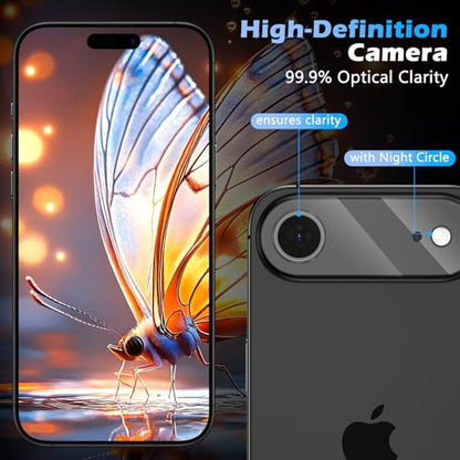 imluckies 3 Pack for iPhone 17 Air 6.5" Camera Lens Protector, HD Clear Tempered Glass Camera Accessories, 9H Hardness Anti-Scratch Screen Cover, Case Friendly[Not Affect Night Shots] - size: 17 Air-Clear