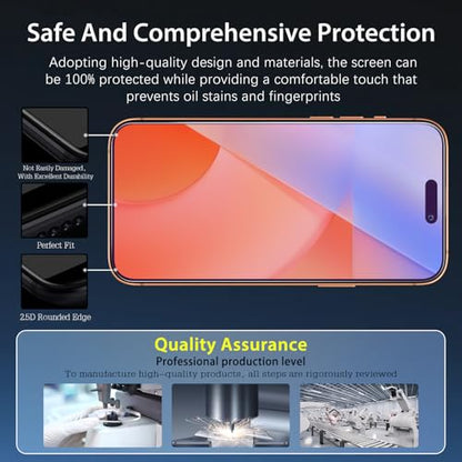 MAYtobe 2-Pack Screen Protector for Apple iPhone 17 Pro Max Tempered Glass - size: iPhone 17 Pro Max