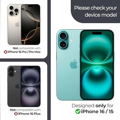 ArmorSuit 2 Pack Screen Protector for iPhone 16 Max Coverage MilitaryShield HD Clear Film - Made in USA - size: iPhone 16 6.1" Max Coverage