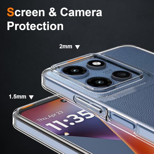 Silicone Clear for Moto G 5g 2025 Case,Ultra Thin with Comfort Grip | Soft Slim-Fit TPU Moto G 5g 2025 Phone Cover,Non-Slip,Shockproof Protection,Scrath-Resistant - size: Moto g 2025