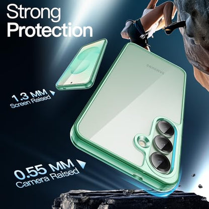 JETech Case for Samsung Galaxy S25 5G, Non-Yellowing Shockproof Bumper Protective Phone Cover, Anti-Scratch Hard PC Back (Mint) - color: Mint, size: Galaxy S25