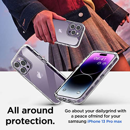 AICase for iPhone 13 pro max Clear Case(6.7"),Heavy Duty Drop Protection Full Body Rugged Shockproof/Dust Proof 3-Layer Military Protective Tough Durable for iPhone 13 pro max - color: Clear heavy duty
