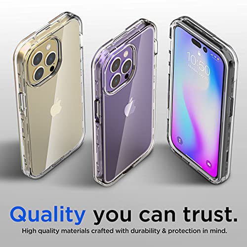 AICase for iPhone 13 pro max Clear Case(6.7"),Heavy Duty Drop Protection Full Body Rugged Shockproof/Dust Proof 3-Layer Military Protective Tough Durable for iPhone 13 pro max - color: Clear heavy duty