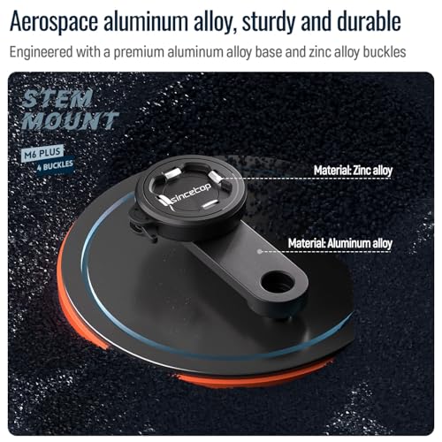 Bike Phone Mount,Aluminum Gravel/MTB/Road EBike Stem Cap Holder,M6 Screw - color: 【2nd Gen】Stem Cap Mount-Black