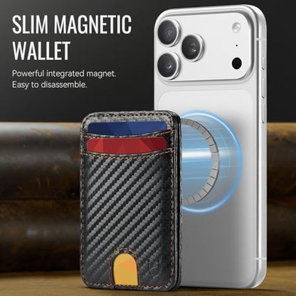 for Magsafe Wallet Magnetic RFID Blocking Card Holders, Carbon Black - color: Carbon Black