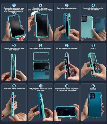 Case for Moto G 5G 2024/Moto G Play 5G 2024, Military Grade Heavy Duty [3-Layer] Dustproof Shockproof Full-Body Protective Case for Motorola Moto G 5G 2024, Headphone Music Dragon Baby - color: Headphone Music Dragon Baby