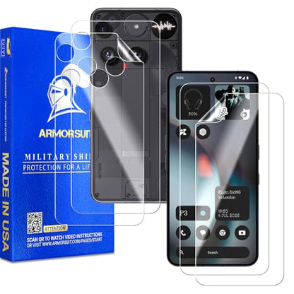 ArmorSuit 2+2 Pack Full Body Skin + Screen Protector for Nothing Phone 3 HD Clear MilitaryShield Film - Made in USA