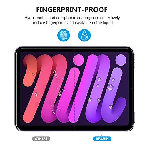 3 Pack SPARIN Screen Protector Compatible with iPad Mini 6 2021 8.3 Inch, Tempered Glass Screen Protector for iPad Mini 6th Generation, High Response