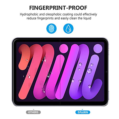 3 Pack SPARIN Screen Protector Compatible with iPad Mini 6 2021 8.3 Inch, Tempered Glass Screen Protector for iPad Mini 6th Generation, High Response