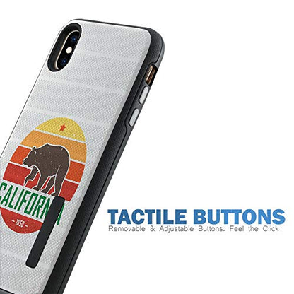 CasesOnDeck Case Compatible with [Apple iPhone X | iPhone Xs][Grip Tactical] iPhone Xs Hybrid Bump and Drop Protection Case Slim Fit Dual Layer Cover (California) - color: California