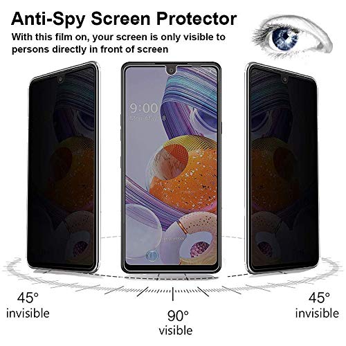 [2-Packs] Privacy Screen Protector for LG Stylo 6, Anti-Spy 9H Hardness Tempered Glass Screen Protectors for LG Stylo 6 - size: LG Stylo 6