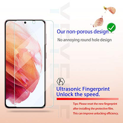 Galaxy S21 Plus HD Clear Tempered Glass Screen Protector + Camera Lens Protectors, [2+2 Pack] [Fingerprint Support] [Bubble-Free] Screen Protector Glass For Samsung Galaxy S21 Plus - size: Galaxy S21 Plus