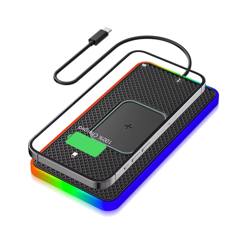 Wireless Charger Pad for Subaru Outback Ascent Solterra Car Interior Console Fast Charging Nonslip Mat 15W High Power Pad