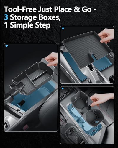SKTU 3Pack for 2024-2027 Dodge Charger Center Console Organizer Cup Holder - color: 3PCS for Charger Center & Armrest & CUP