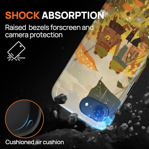 Magnetic for iPhone 16e Case,[Compatible with Magsafe] Dual Layer Protective Heavy Duty Shockproof Rugged Drop Protection Bumper Hybrid Case - Rain Frog and Toad - color: Rain Frog and Toad, size: iPhone 16e