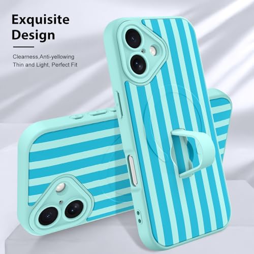 KANGHAR Compatible with iPhone 17 Case Stripes -Blue - color: Blue-Stripes, size: iPhone 17