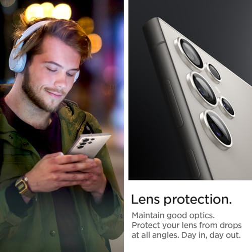 Spigen Camera Lens Protector for Galaxy S24 Ultra - Titanium Gray [2 Pack] - color: Titanium Gray