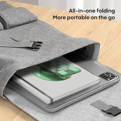 Foldable Desktop Phone Holder, Phone Holder on Desk Compatible with iPhone15, 14, 13 Pro Max Mini, Suitable for 3.5-12.9 inch Phones and Tablet Computer. (Green) - color: Green