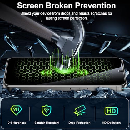 Esanik Privacy Screen Protector for Samsung Galaxy S26 Ultra, 9H Tempered Glass Anti-Spy Screen Protector with Fast Alignment Tray, Fingerprint Unlock, Bubble-Free Easy Install, Case Friendly, 3+2 Pack