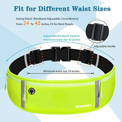 Running Belt for Women, Running Fanny Pack Water Resistant, Green - color: 13-Fluorescent Green