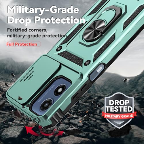 SunStory for Motorola Moto G Play 4G 2024 Case with Kickstand,Green - color: Green
